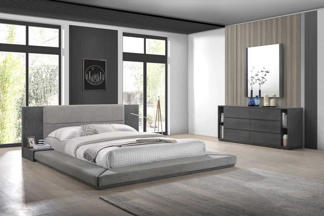 Eastern King Jagger Modern Grey Bedroom Set - View Image 1
