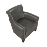 Homelegance Braintree accent chair in gray, side profile, highlighting its contemporary silhouette and comfortable cushioning.