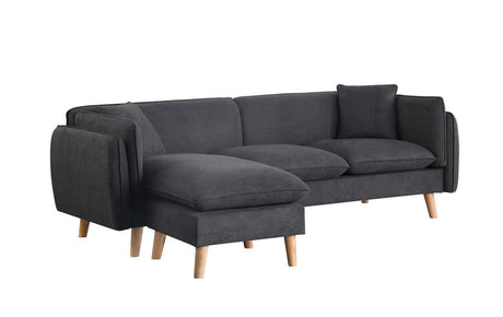 Brayden Dark Gray Fabric Sectional Sofa Chaise | Home Elegance USA