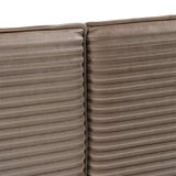 Eastern King Breslow - Modern Dark Taupe Velvet Bed
