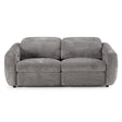Brevig - Modern Grey Fabric Sofa w/ 2 Recliners - View Image 1