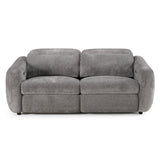 Brevig - Modern Grey Fabric Sofa w/ 2 Recliners - View Image 1