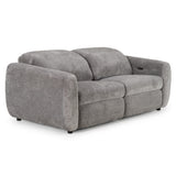 Brevig - Modern Grey Fabric Sofa w/ 2 Recliners - View Image 1