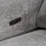 Brevig - Modern Grey Fabric Sofa w/ 2 Recliners - View Image 1