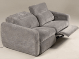 Brevig - Modern Grey Fabric Sofa w/ 2 Recliners - View Image 1