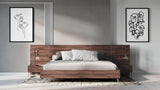 Queen Brooklyn Italian Modern Walnut Bed