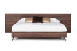 Queen Brooklyn Italian Modern Walnut Bed - View Image 1