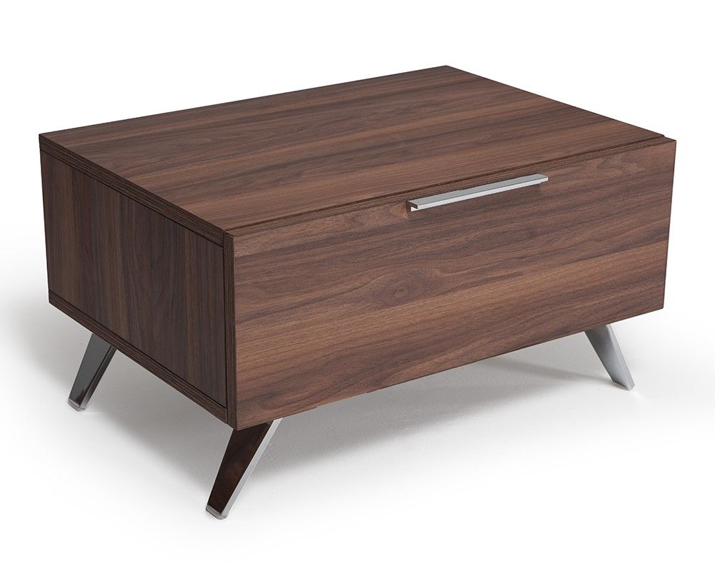 Queen Tyree + Brooklyn - Modern Off-White Fabric + Walnut 4-Piece Bedroom Set