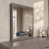 Bronx Italian Modern Faux Concrete & Grey Dresser & Mirror Set - View Image 1