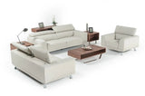 Divani Casa Brustle Modern Light Grey Eco - Leather Sofa Set Vgkn8334 - Ltgry - VGKN8334 - LTGRY - Home Elegance USA - 3