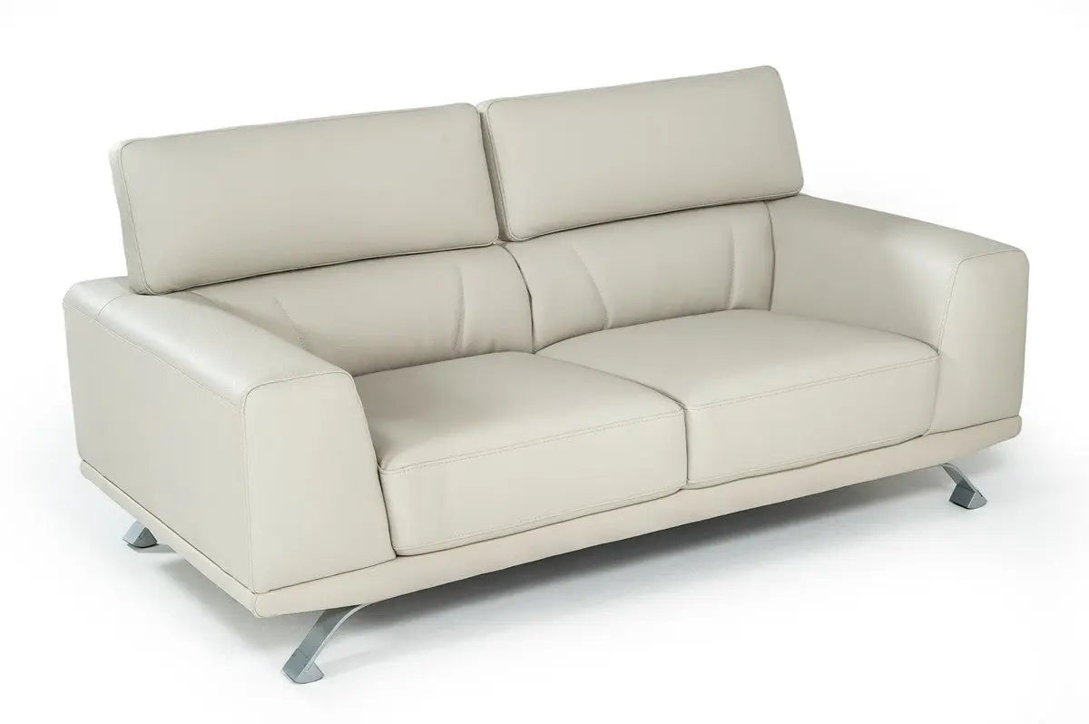 Divani Casa Brustle Modern Light Grey Eco - Leather Sofa Set Vgkn8334 - Ltgry - VGKN8334 - LTGRY - Home Elegance USA - 6