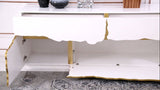 Modrest Aspen Modern White & Gold Buffet - Home Elegance USA