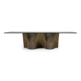 Byer - Modern Glass + Grey Ash Dining Table - View Image 1