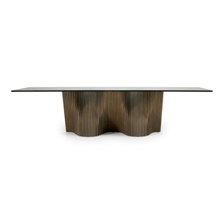 Byer - Modern Glass + Grey Ash Dining Table - View Image 1