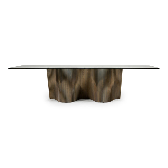 Byer - Modern Glass + Grey Ash Dining Table - View Image 1