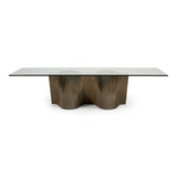 Byer - Modern Glass + Grey Ash Dining Table - View Image 1