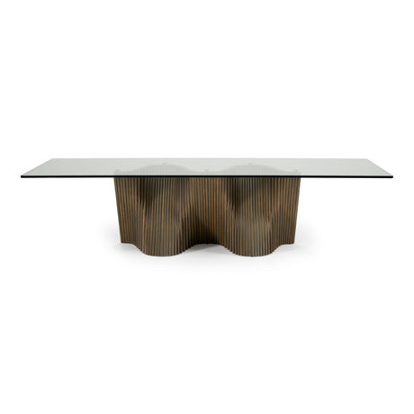 Byer - Modern Glass + Grey Ash Dining Table - View Image 1