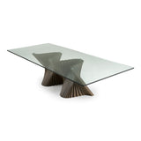 Byer - Modern Glass + Grey Ash Dining Table - View Image 1