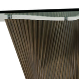 Byer - Modern Glass + Grey Ash Dining Table - View Image 1