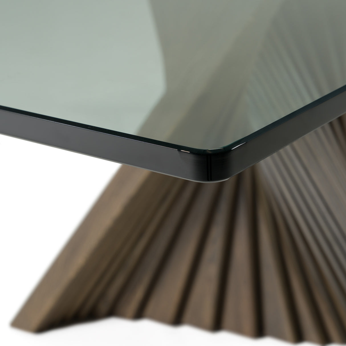Byer - Modern Glass + Grey Ash Dining Table - View Image 1