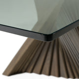 Byer - Modern Glass + Grey Ash Dining Table - View Image 1