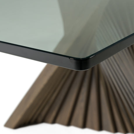 Byer - Modern Glass + Grey Ash Dining Table - View Image 1