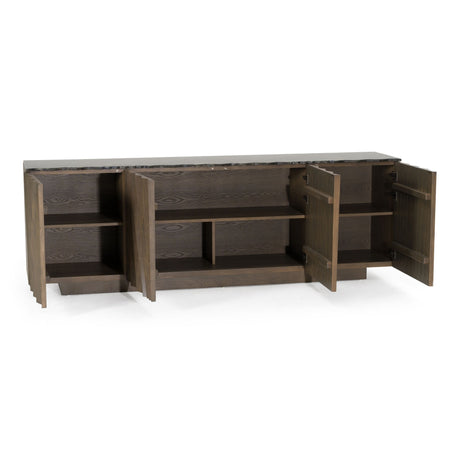 Byer Modern Grey Ash & Marble Buffet Sideboard – VIG Furniture - sold by Home Elegance USA