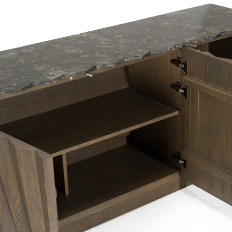 Byer Modern Grey Ash & Marble Buffet Sideboard – VIG Furniture - sold by Home Elegance USA