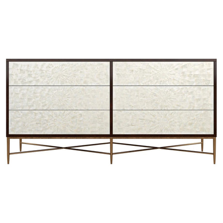 Adagio Dresser Espresso Wood with Capiz Shell Sunburst | Bernhardt
