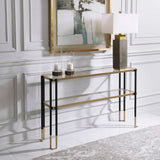 Kentmore Modern Console Table - Gold / Black by Uttermost - View 4