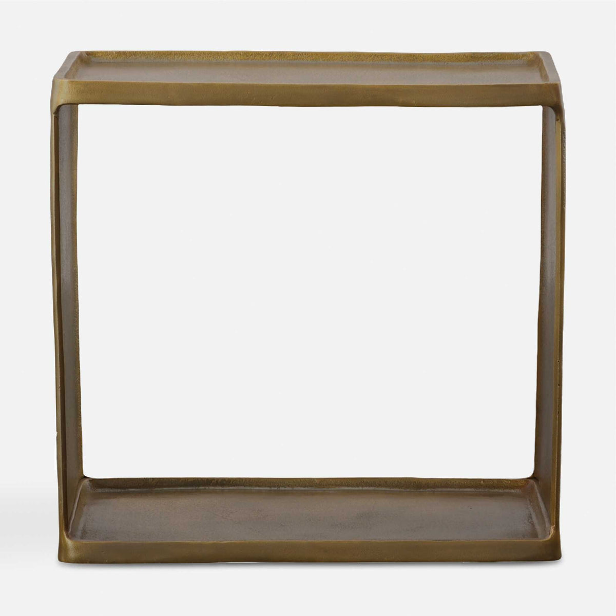 Derwent Antique Brass Side Table - Dark Brown by Uttermost - View 2