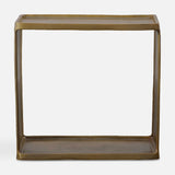 Derwent Antique Brass Side Table - Dark Brown by Uttermost - View 2