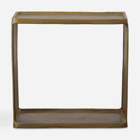 Derwent Antique Brass Side Table - Dark Brown by Uttermost - View 2