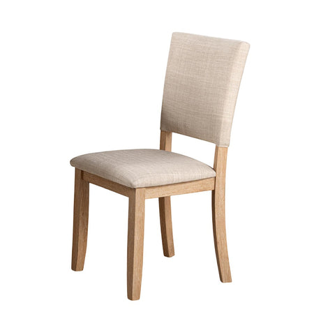 Transitional Style 5pc Dining Set Natural Finish Dining Table Trestle Base Table 4x Side Chairs Dining Room - sold by Home Elegance USA