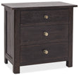 Driftwood Three-Drawer Nightstand Burnt Timber - Black by Hooker Furniture - View 1