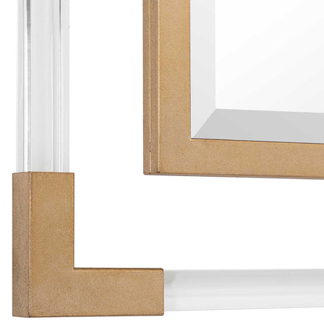 Balkan Square Mirror Golden - Gold / Silver by Uttermost - View 6
