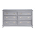 Gray Finish Dresser with 6 Drawers Wooden Modern Bedroom Furniture 1pc