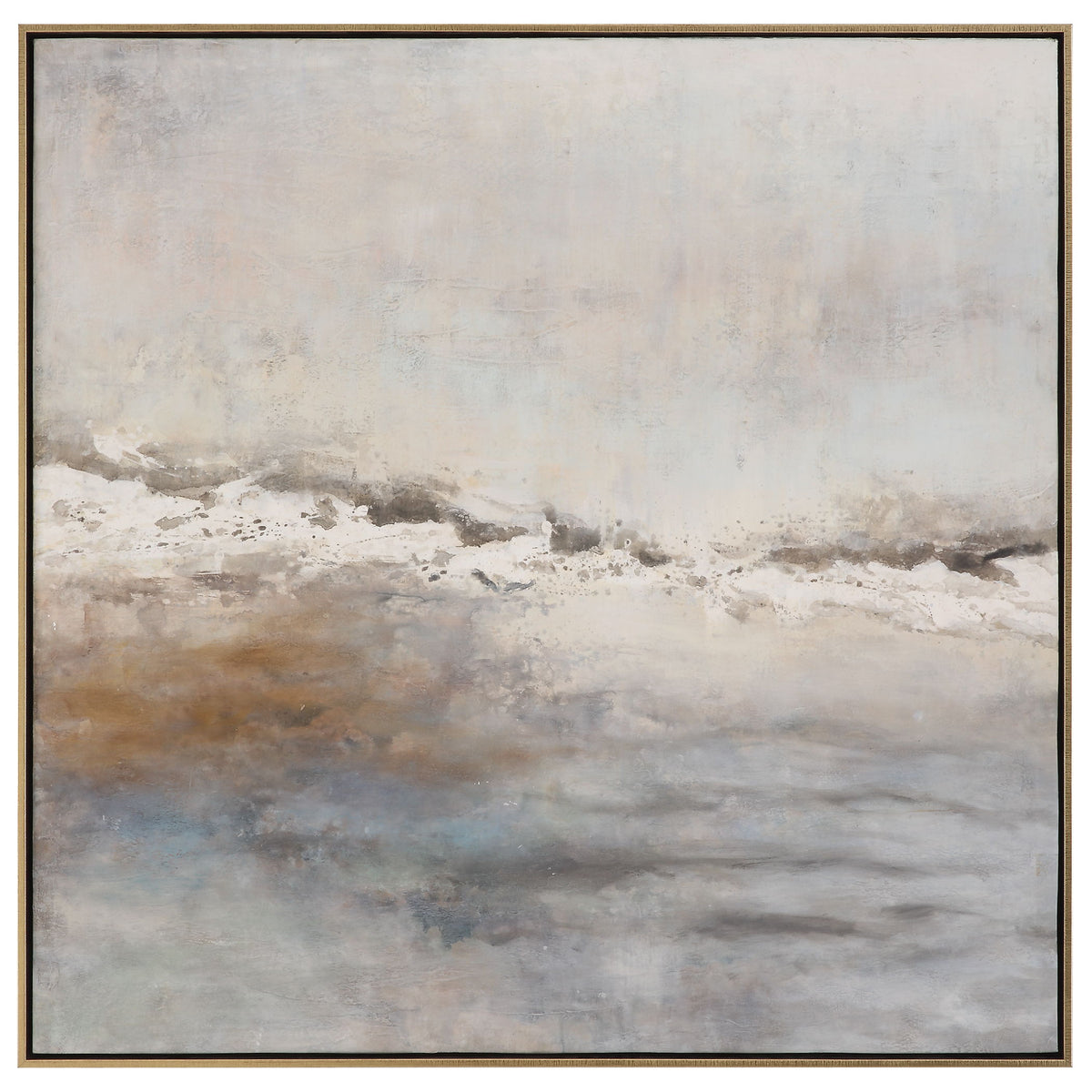 Storm Clouds Abstract Hand Painted Art - Dark Gray by Uttermost - View 1