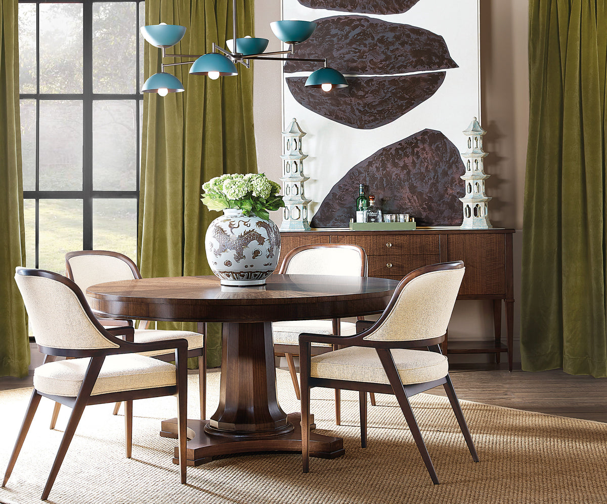 Archives Round Pedestal Dining Table - Dark Brown by Hooker Furniture - View 3