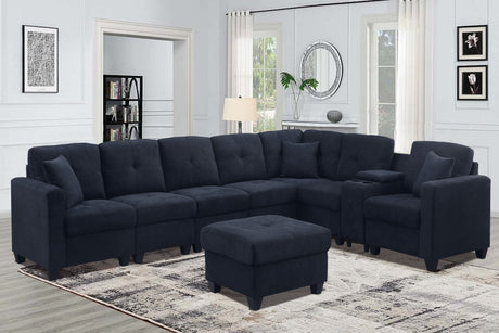 Sectional Sofa, Dark Blue - sold by Home Elegance USA
