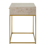 Pembrook Side Table Light Washed / Brass - Beige / Gold by Uttermost - View 4