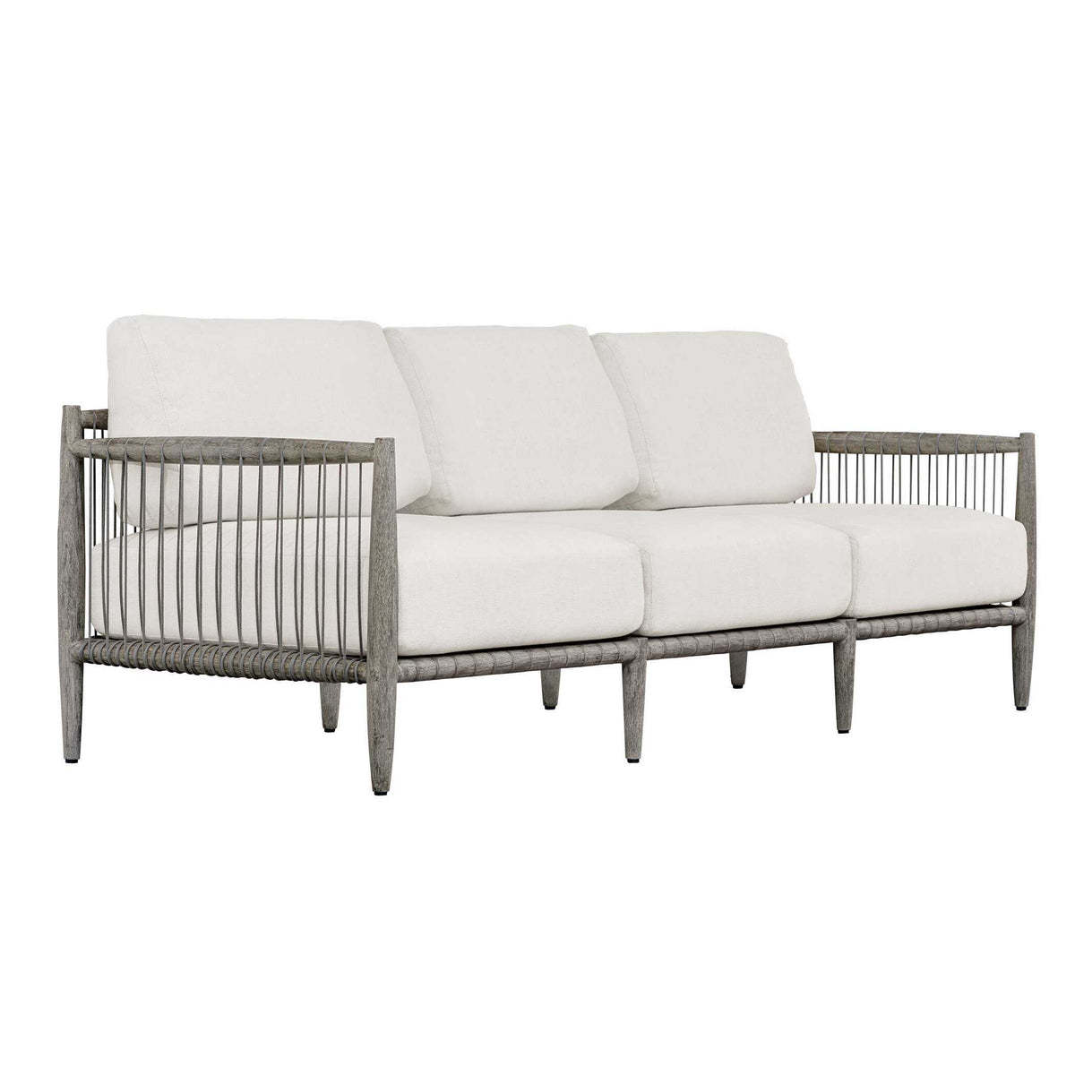 Borneo Outdoor Sofa Brown / Oyster White - White / Dark Brown by Uttermost - View 8
