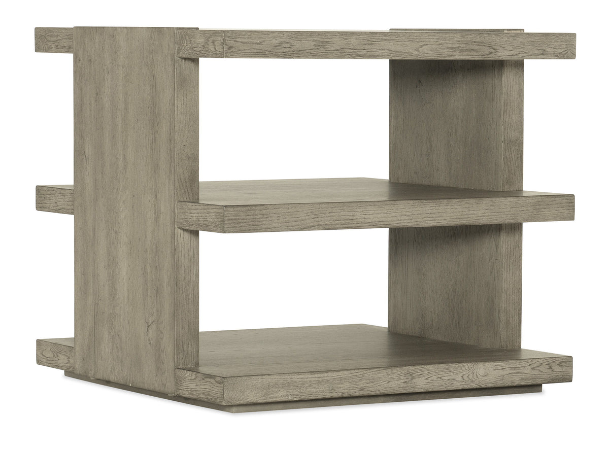 Linville Falls Overlook Trails End Table - Gray by Hooker Furniture - View 1
