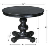 Brynmore Wood Grain Round Table - Black by Uttermost - View 5