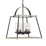 Edgecomb 4 Light Indoor-Outdoor Pendant Black / Gray - Gray / Black by Uttermost - View 3