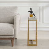 Midas Thick Crystal Accent Table - Gold by Uttermost - View 3