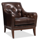 Belvedere Tufted Lounge Chair - Dark Brown by Hooker Furniture - View 2