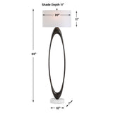 Sonic Open Oval Floor Lamp Bronze - Dark Brown by Uttermost - View 12