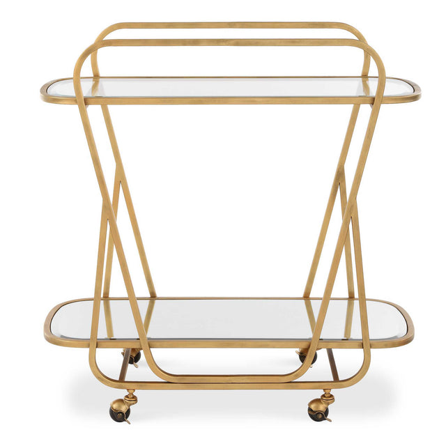 Swain Brass Serving Cart - Bronze by Uttermost - View 1