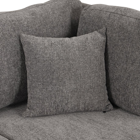 U-shaped Sectional Sofa Pull out Sofa Bed with USB Ports, Power Sockets, Storage Chaise, Light Gray Chenille, 108.6' - sold by Home Elegance USA